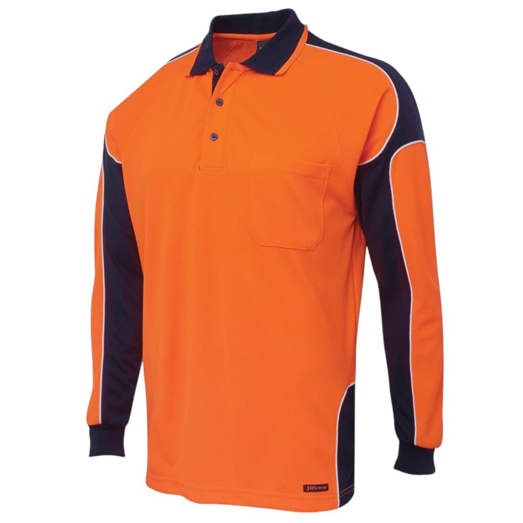 JB'S HI VIS L/S ARM PANEL POLO 6AP4L